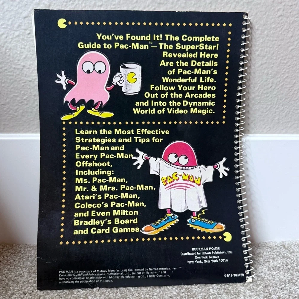 Vintage Rare PAC-Mania top strategies for home and arcade spiral book 1982’